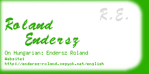 roland endersz business card